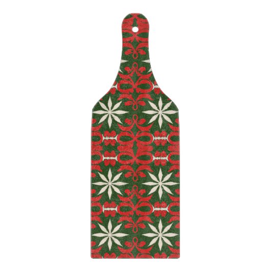 Weihnachten/Winter gemustert Schneidebrett (Vorderseite)