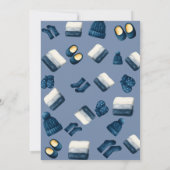 Weihnachten Winter gemütliche Junge zwei Einladung (Rückseite)