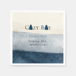 Weihnachten Winter gemütliche Junge zwei Serviette