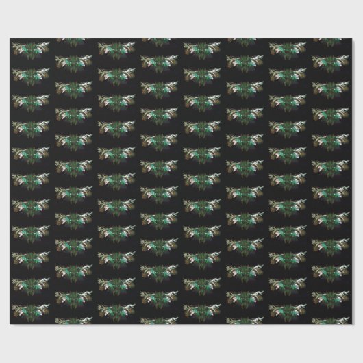 Weihnachten Winter Green Man Geschenkpapier (Flach)