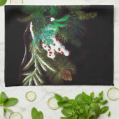 Weihnachten Winter Green Man Geschirrtuch (Gefaltet)