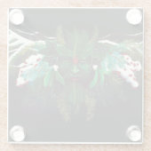 Weihnachten Winter Green Man Glasuntersetzer (Rückseite)