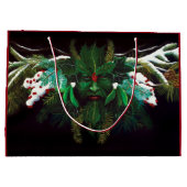 Weihnachten Winter Green Man Große Geschenktüte (Rückseite)