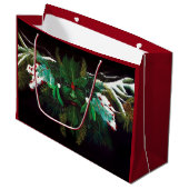Weihnachten Winter Green Man Große Geschenktüte (Vorderseite Schrägansicht)