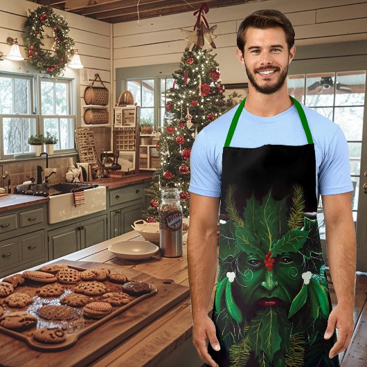 Weihnachten Winter Green Man Schürze