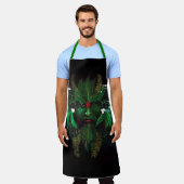 Weihnachten Winter Green Man Schürze (Getragen)