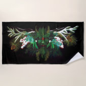 Weihnachten Winter Green Man Strandtuch (Vorderseite)