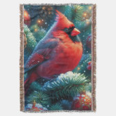 Weihnachten/Winter Kardinal Decke (Vorderseite Vertikal)