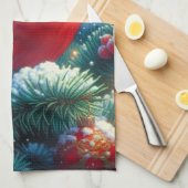 Weihnachten/Winter Kardinal Geschirrtuch (Viertel Falte)