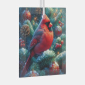 Weihnachten/Winter Kardinal Ornament Aus Glas (Vorderseite Rechts)