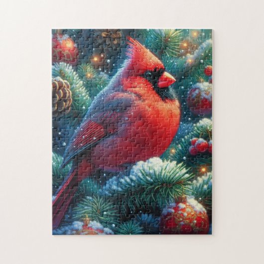 Weihnachten/Winter Kardinal Puzzle (Vertikal)