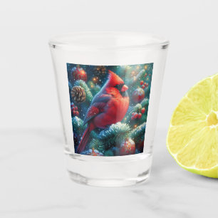 Weihnachten/Winter Kardinal Schnapsglas