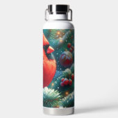 Weihnachten/Winter Kardinal Trinkflasche (Rückseite)