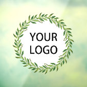 Weihnachten-Winter-Kränz-Logo  Fensteraufkleber (Blatt 3)