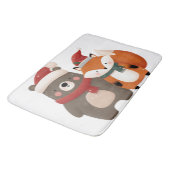 Weihnachten/Winter Niedlicher Bär & Fox Badematte (Schrägansicht)