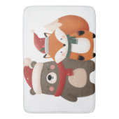 Weihnachten/Winter Niedlicher Bär & Fox Badematte (Vorderseite Vertikal)