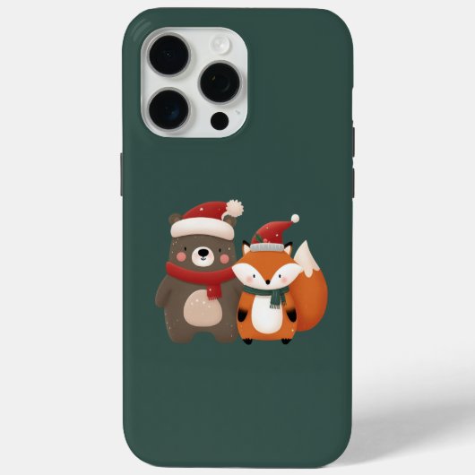 Weihnachten/Winter Niedlicher Bär & Fox Case-Mate iPhone Hülle (Rückseite)