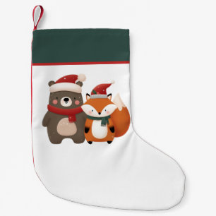 Weihnachten/Winter Niedlicher Bär & Fox Kleiner Weihnachtsstrumpf