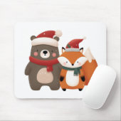 Weihnachten/Winter Niedlicher Bär & Fox Mousepad (Mit Mouse)