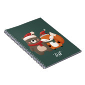 Weihnachten/Winter Niedlicher Bär & Fox Notizblock (Rechte Seite)