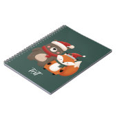 Weihnachten/Winter Niedlicher Bär & Fox Notizblock (Linke Seite)