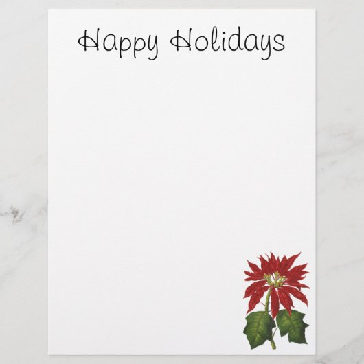 Weihnachten, Winter-Pflanze Red Poinsettia (Vorderseite)