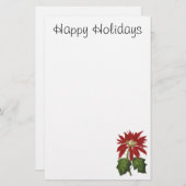 Weihnachten, Winter-Pflanze Red Poinsettia Briefpapier (Vorne/Hinten)