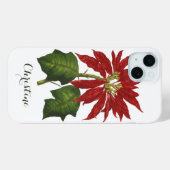 Weihnachten, Winter-Pflanze Red Poinsettia Case-Mate iPhone Hülle (Rückseite (Horizontal))