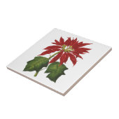 Weihnachten, Winter-Pflanze Red Poinsettia Fliese (Seite)