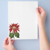 Weihnachten, Winter-Pflanze Red Poinsettia Flyer (Hand)