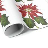 Weihnachten, Winter-Pflanze Red Poinsettia Geschenkpapier (Rolleneckpunkt)