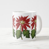 Weihnachten, Winter-Pflanze Red Poinsettia Jumbo-Tasse (Vorderseite Rechts)