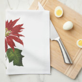 Weihnachten, Winter-Pflanze Red Poinsettia Küchentuch (Viertel Falte)