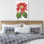 Weihnachten, Winter-Pflanze Red Poinsettia Leinwanddruck (Insitu (Schlafzimmer))