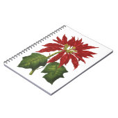Weihnachten, Winter-Pflanze Red Poinsettia Notizblock (Linke Seite)