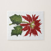 Weihnachten, Winter-Pflanze Red Poinsettia Puzzle (Horizontal)