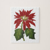 Weihnachten, Winter-Pflanze Red Poinsettia Puzzle (Vertikal)