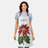 Weihnachten, Winter-Pflanze Red Poinsettia Schürze (Getragen)