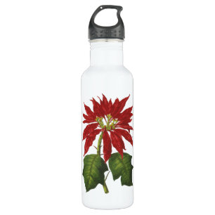 Weihnachten, Winter-Pflanze Red Poinsettia Trinkflasche