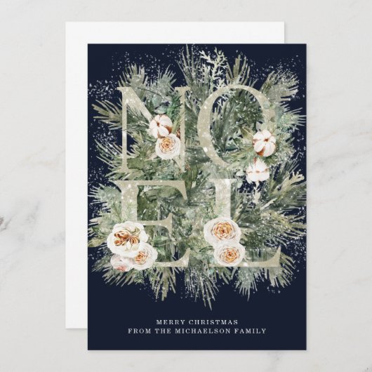 Weihnachten Winter Pine Botanischer Schnee Weihnac (Vorne/Hinten)