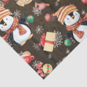 Weihnachten Winter Pinguine Schneeflocken für Kind Seidenpapier (Ausschnitt)