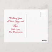 Weihnachten Winter Roter Kardinal Woodland Postkarte (Rückseite)