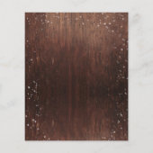 Weihnachten Winter Rustikale Pine Drop Wood Weddin (Rückseite)