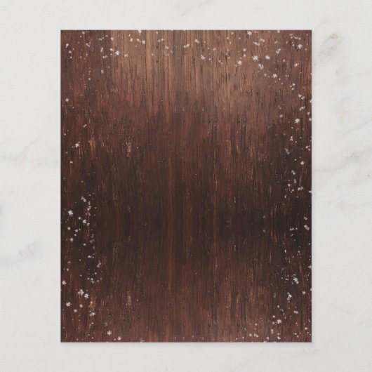 Weihnachten Winter Rustikale Pine Drop Wood Weddin (Rückseite)