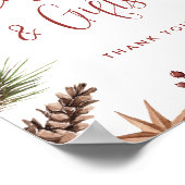 Weihnachten Winter Rustikales Brautparty Karten Ge Poster (Ecke)