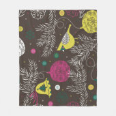 Weihnachten Winter: Saisonales Muster. Fleecedecke (Vorderseite)