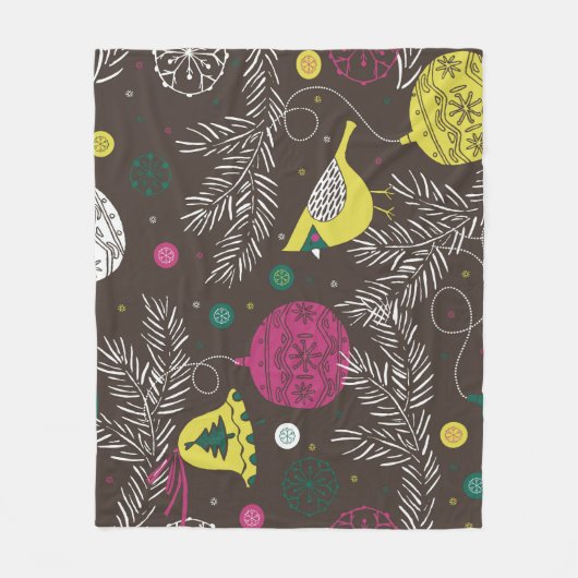 Weihnachten Winter: Saisonales Muster. Fleecedecke (Vorderseite)