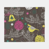 Weihnachten Winter: Saisonales Muster. Fleecedecke (Vorderseite (Horizontal))