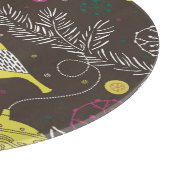 Weihnachten Winter: Saisonales Muster. Schneidebrett (Ecke)