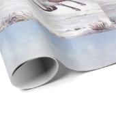 Weihnachten, Winter, Schlittenpferd Geschenkpapier (Rolleneckpunkt)